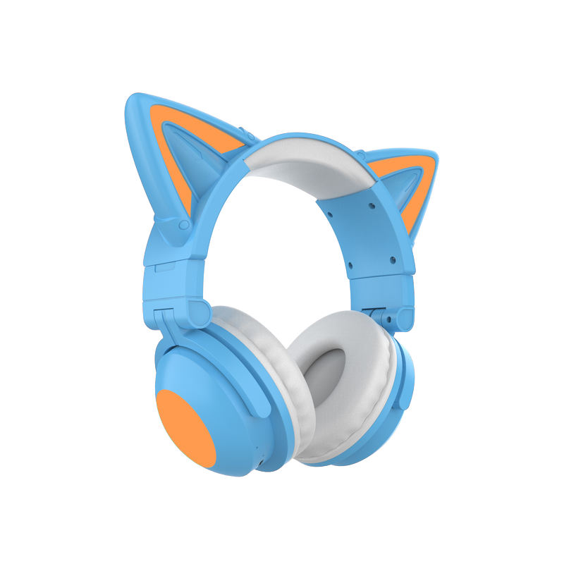 White cat ear online gaming headset