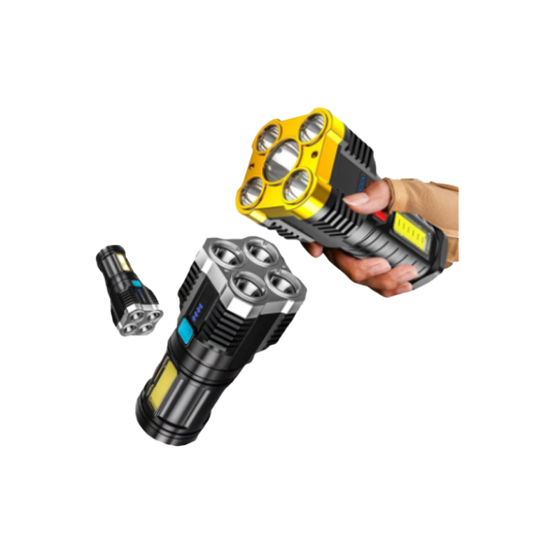 Household Five-core Portable Flashlight